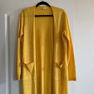 Mystree Yellow Split Side Cardigan